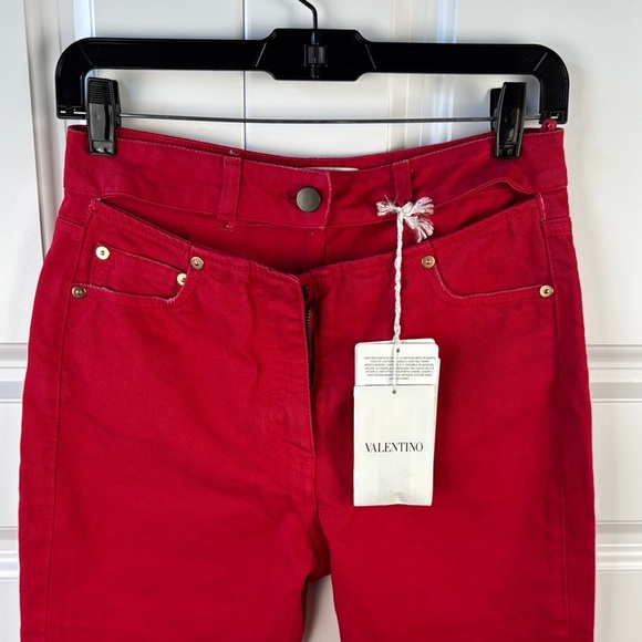 Valentino Red Straight Leg Jeans- read description - Picture 3 of 9